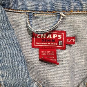Chaps XL Denim Blue Vintage Trucker Classic Outdoor Rock Festival Jacket